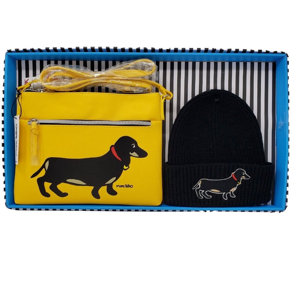 Marc Tetro  Double Zip Crossbody Bag & Beanie Gift Box